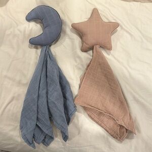 Mushie Muslin Lovies / lovey - moon and star
